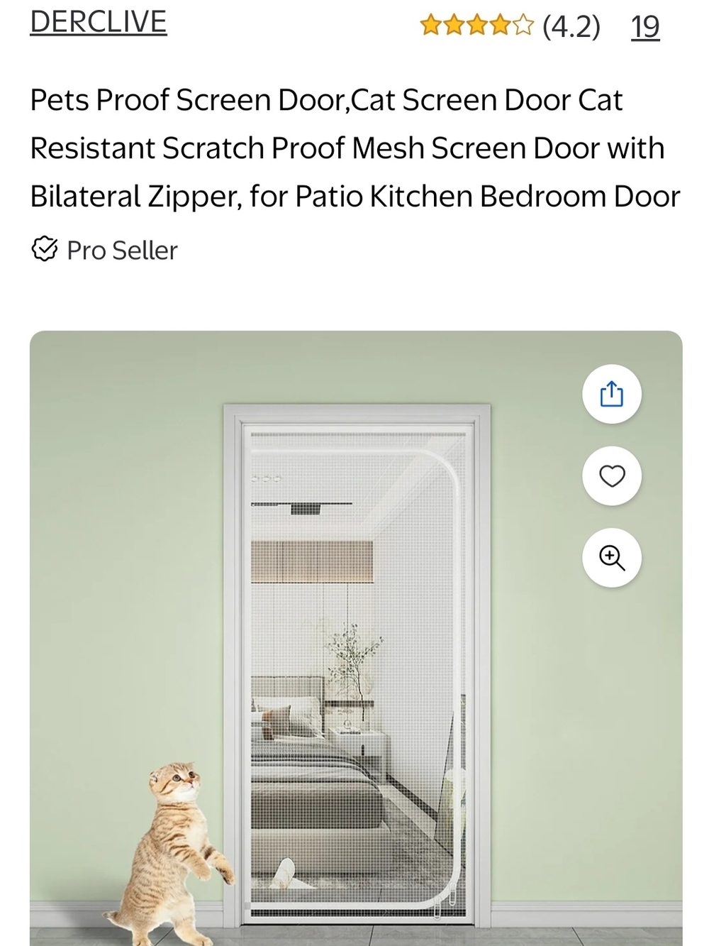 Pet-Proof Scratch Proof Mesh Screen Door - White